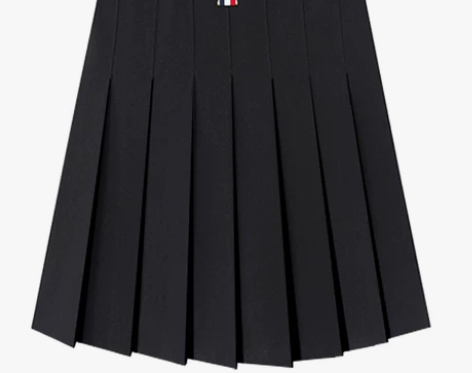 中长百褶裙女新款高个子高腰显瘦松紧腰校园风...