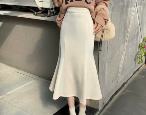 (特价处理)chic鱼尾裙女秋冬韩版202...