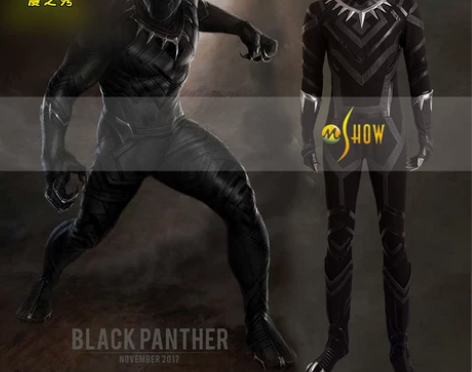 漫之秀 美国队长3内战黑豹cos紧身衣连体...