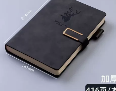 赠两支笔黑色磁扣本416页可做笔记本记事本...