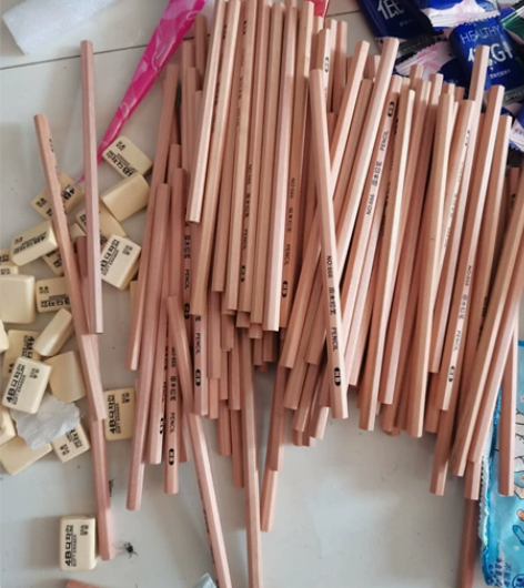 铅笔橡皮学习用品 小学生 全新 100支 ...