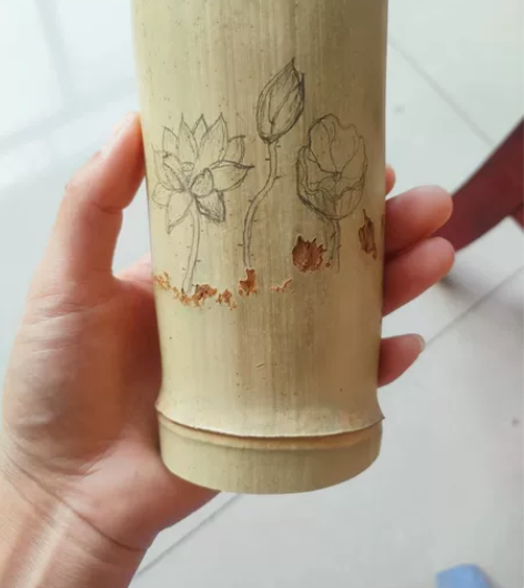 虫噬茶则，铅笔素描画，可涂掉 感兴趣的话点...