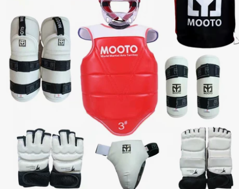 跆拳道护具斜纹全套儿童五八件套实战套装加厚...