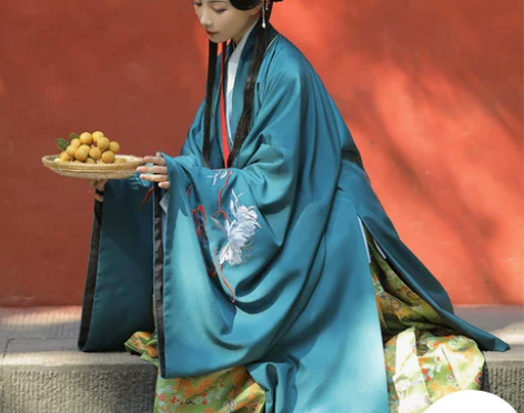 兰若庭 汉服 乘黄 绿色披风s 太平有象...