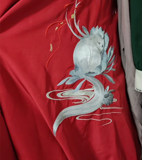 兰若庭太平有象汉服明制披风乘黄红色l码便宜...