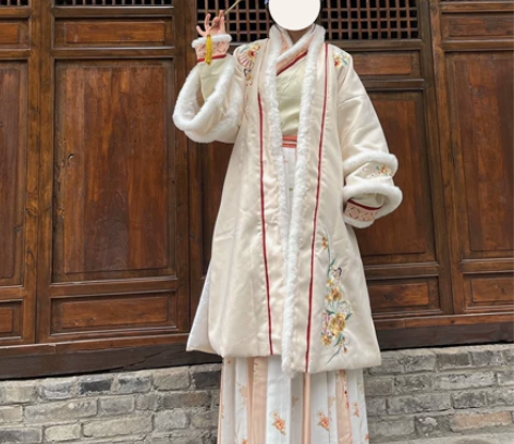 茗月萱原创[芙蓉]冬款宋制汉服女对襟长袄交...