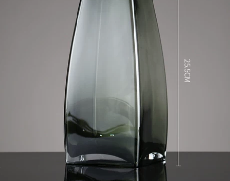 现代简约玻璃花瓶摆件客厅插花器皿透明水养北...