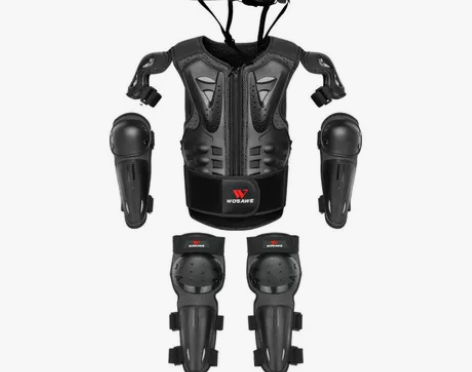 护膝护肘WOSAWE儿童护具轮滑护甲衣护肩...