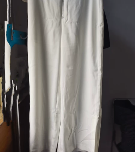 白色高腰九分阔腿裤  s码  99新 感兴...