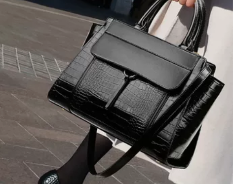 欧美高级感黑色大包女包手提包斜挎包大容量单...