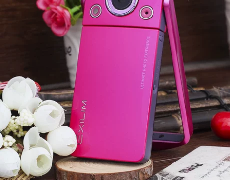 卡西欧自拍神器TR350 玫红色 自用 9...