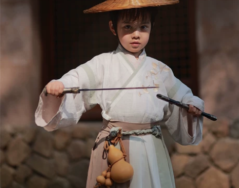 夏小承晋制武侠风2022新款超仙儿童汉服男...