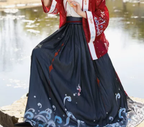 【卖】玉术原创汉服女金鱼姬改良汉元素齐腰宋...