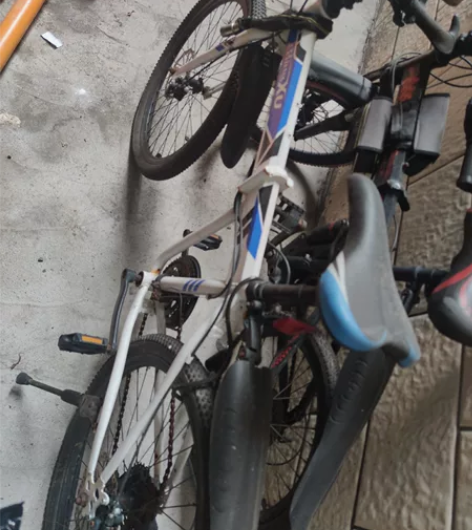 24寸折叠变速自行车，闲置太久没用，链条生...