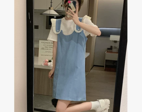 JMMY STUDIO牛仔背带裙女夏季新款...