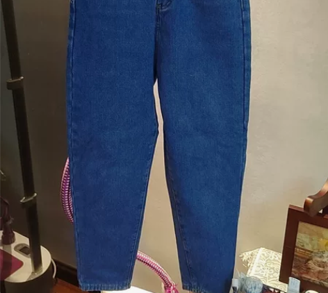 转让闲置孩子买的加绒高腰牛仔裤一条，颜色为...