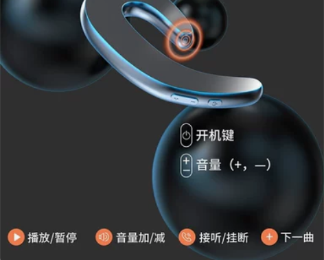夏新不入耳蓝牙耳机，新增音量键调节，无需入...