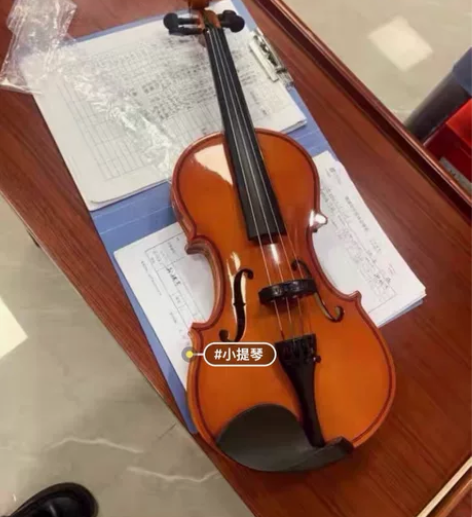 朋友送的1790买的4/4实木纯手工小提琴...
