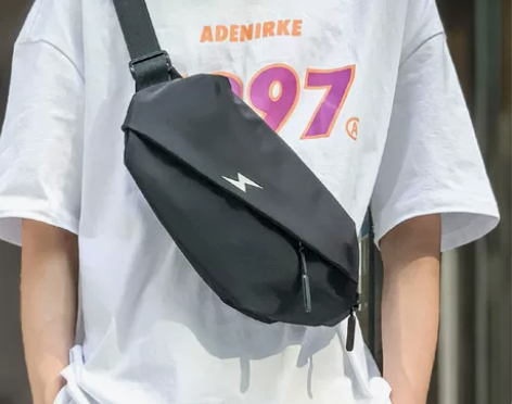 胸包男潮牌单肩斜挎包ins多功能男士运动腰...