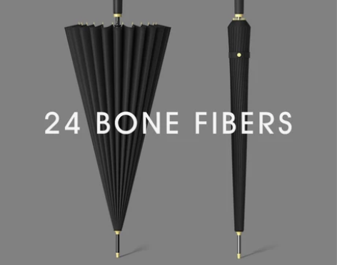 24骨雨伞男士长柄直杆伞大号加固加厚结实抗...