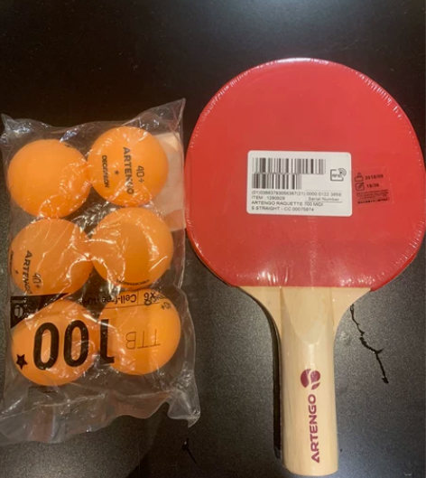 【全新】迷你乒乓球拍一块+6个乒乓球 年龄...