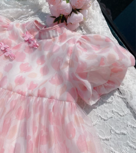 特别推荐的一款夏季改良旗袍宝宝公主裙儿童裙...