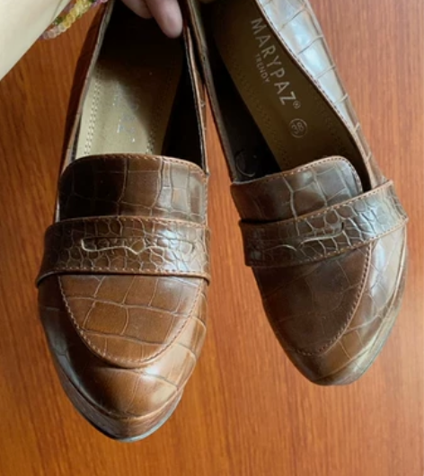 38码深棕色学院风细高跟 室内短穿一次95...