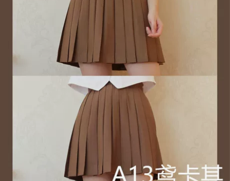 中牌制服馆新款纯色裙JK制服少女系百褶裙短...