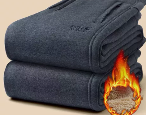 羊羔绒裤子男冬季加绒加厚男士休闲裤韩版潮流...