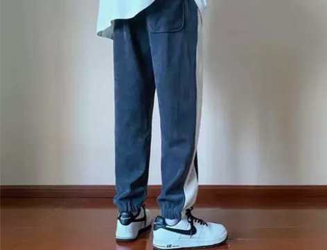 秋冬季加绒加厚灯芯绒哈伦裤男新款潮牌宽松束...