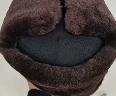 全新羊剪绒棉帽雷锋帽成人款深蓝色57号正常...