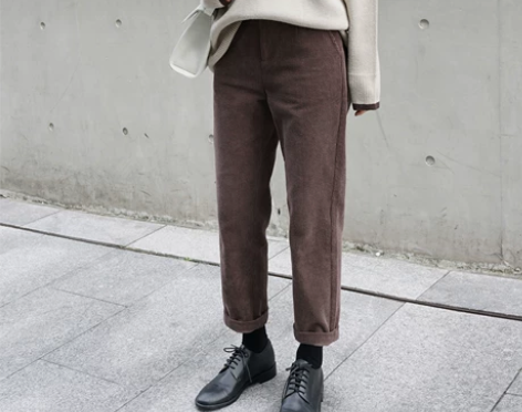 【JUSLIN】休闲复古 小宽条质感灯芯绒...