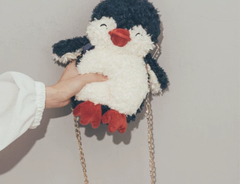 可爱毛绒小包包女2019新款潮韩版百搭斜挎...