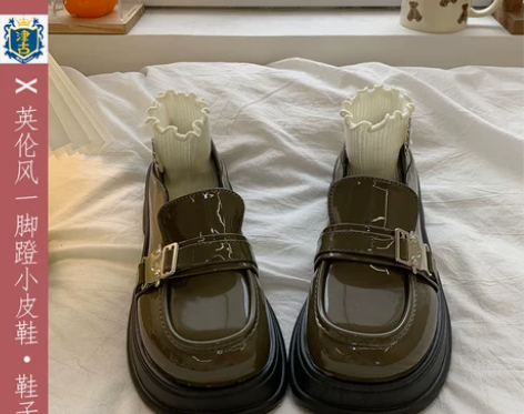 津古英伦风厚底增高乐福鞋秋冬新款复古