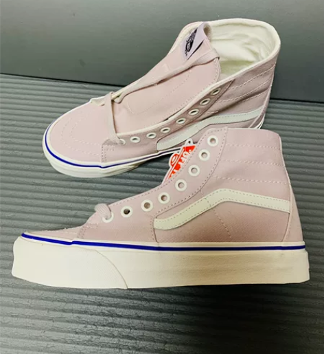 全新正品包邮Vans范斯粉紫色侧边条纹女鞋...