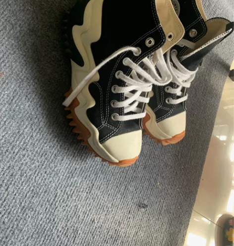 converse高帮厚底帆布鞋 感兴趣的话...