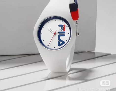 FILA斐乐手男女情侣简约防水硅胶腕表运动...