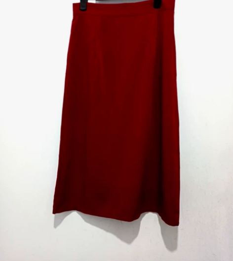 全新品牌兔子的口袋半裙枣红色A字裙 实体店...