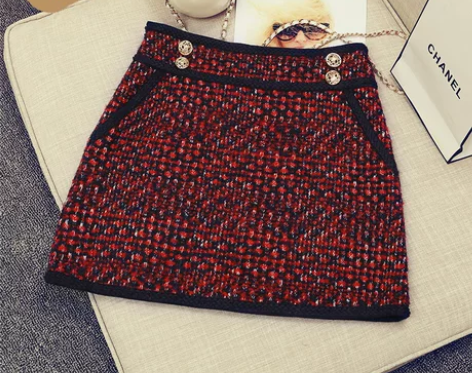 短裙女秋冬2018新款半身裙小香风包臀裙一...