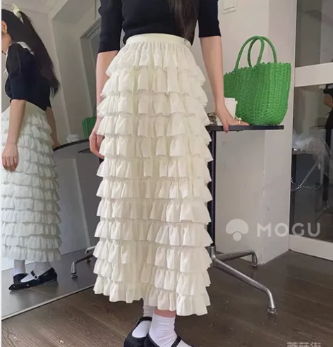 白色蛋糕裙,全新均码,腰部松紧带,很重工,衣服太多了穿不过来... 白色蛋糕裙,全新均码,腰部松紧带,很重工,衣服太多了穿不过来...