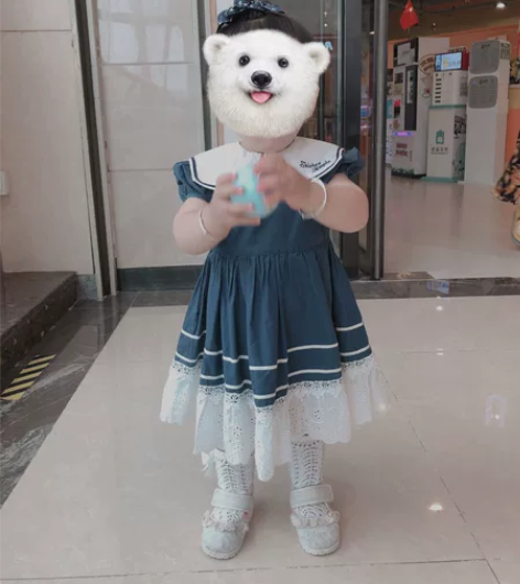 st80码海军风裙子,这条上身真的很好看。...