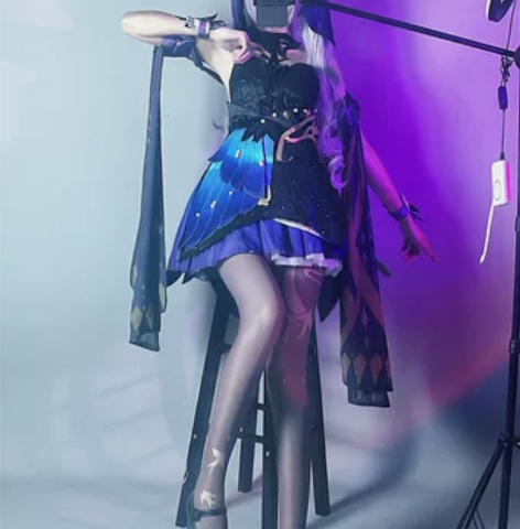 原神cos服刻晴新皮霓裾翩跹cosplay...