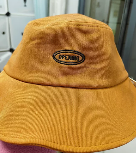 日系英文刺绣纯色渔夫帽子女情侣街头穿搭夏季...