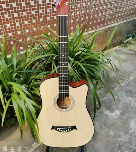 【1200买来一次没用】单板吉他初学者吉他...