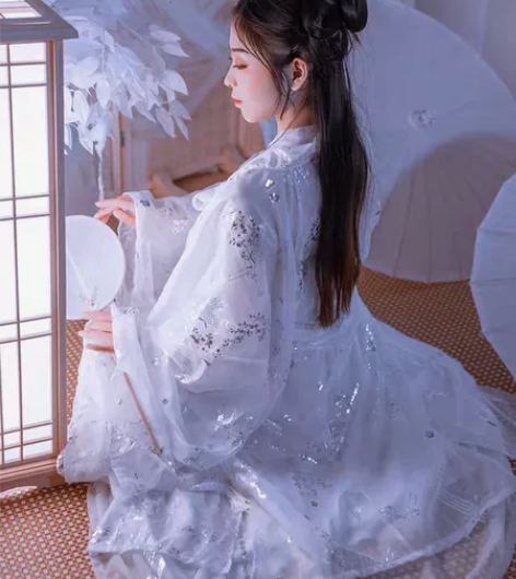 艺缕阁原创传统汉服女《白云鹤》上衣襦裙大袖...