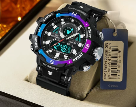 迪士尼儿童电子手表男生青少年高中生机械男童...