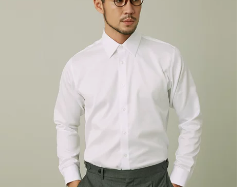 HANY高纱支汉尼纯棉免烫白衬衫男长袖商务...