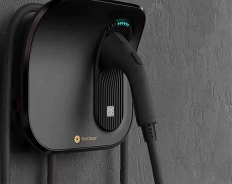 星星充电桩弯月款7kw新能源电动汽车充电桩...