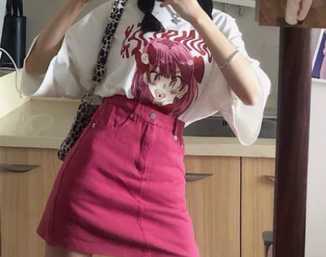 高腰牛仔半裙女夏季薄款港风辣妹裙韩版显瘦A...