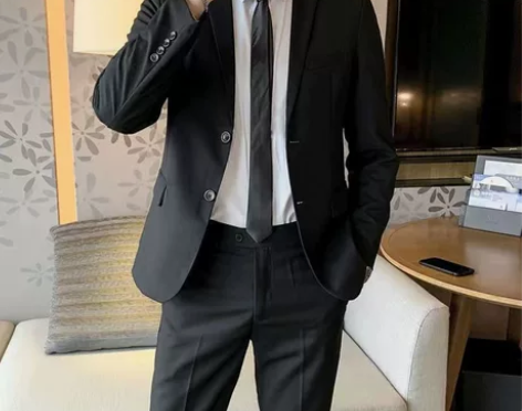 西服外套男士商务修身小西装外套休闲职业正装...